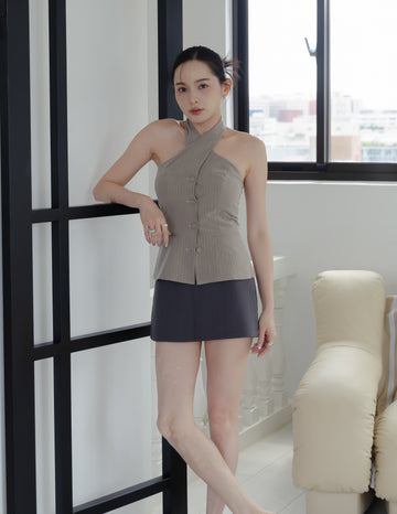 Dani Mini Skorts in Charcoal