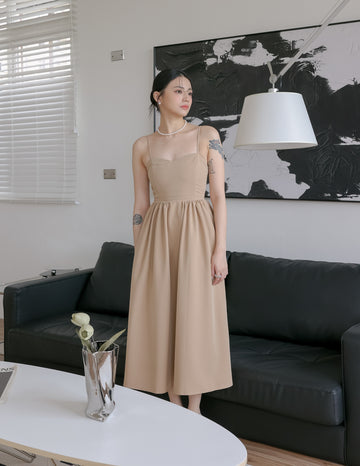 Davina Dress in Camel