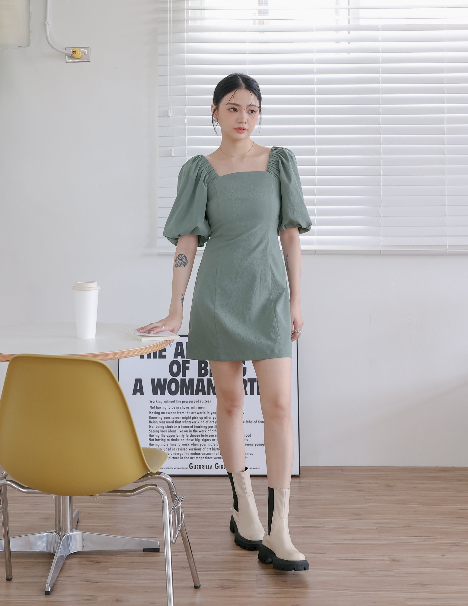 Valeria Dress in Olive