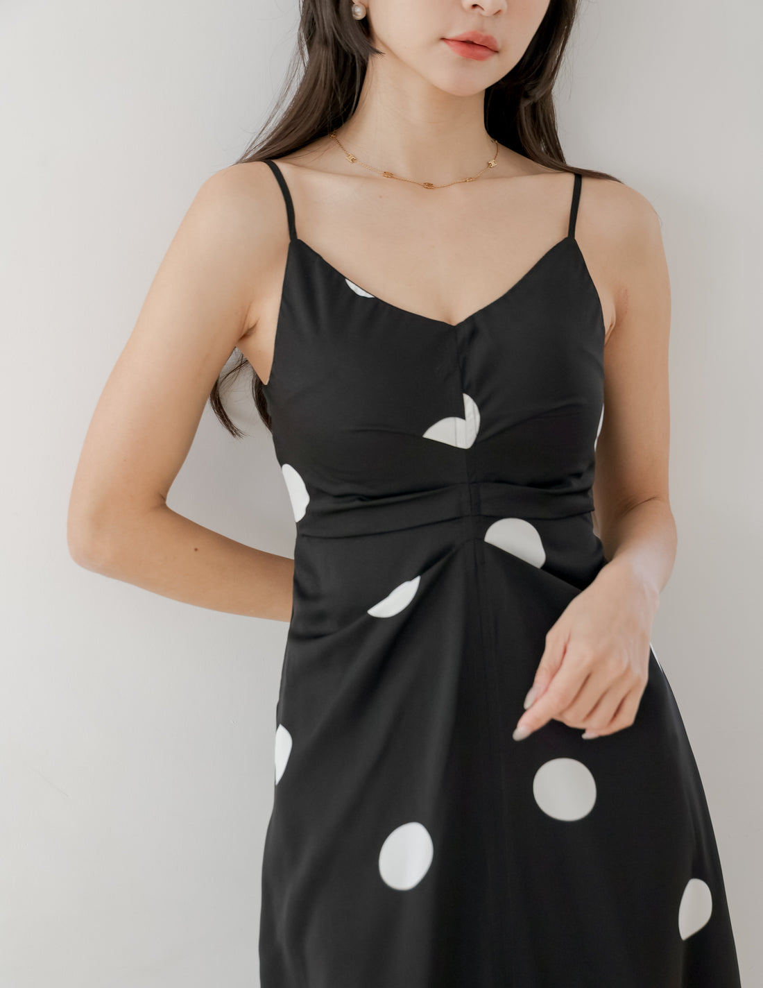 Rayna Polka Dot Dress in Black