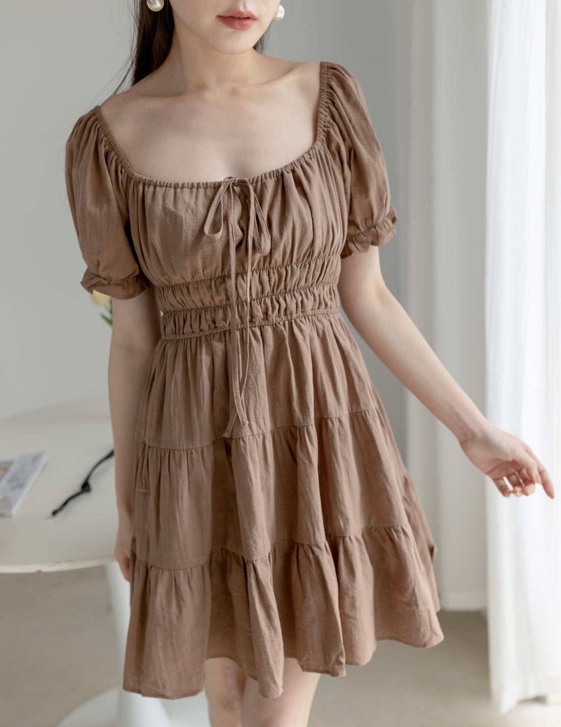 Vivianne Dress in Brown