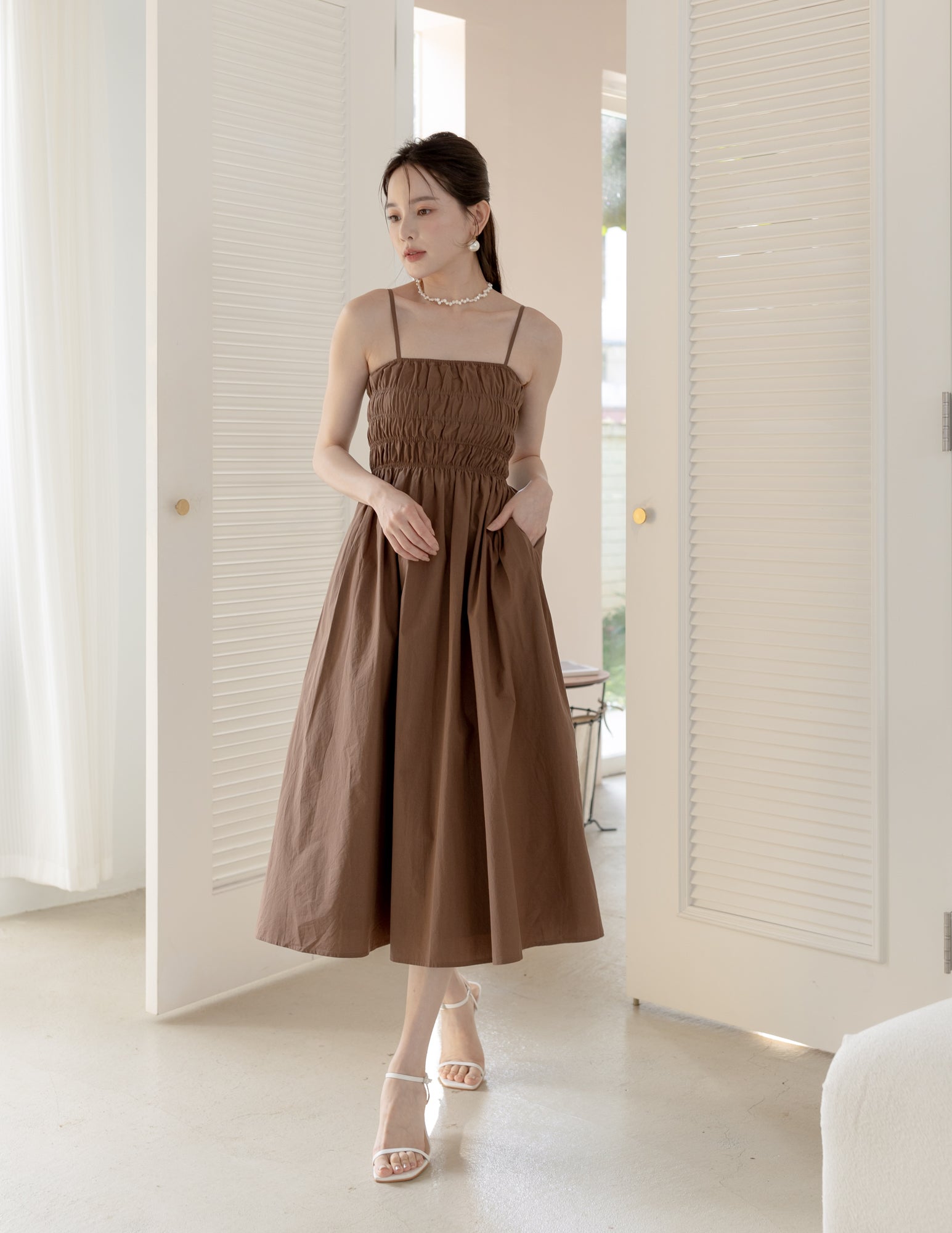 Pamela Dress in Brown