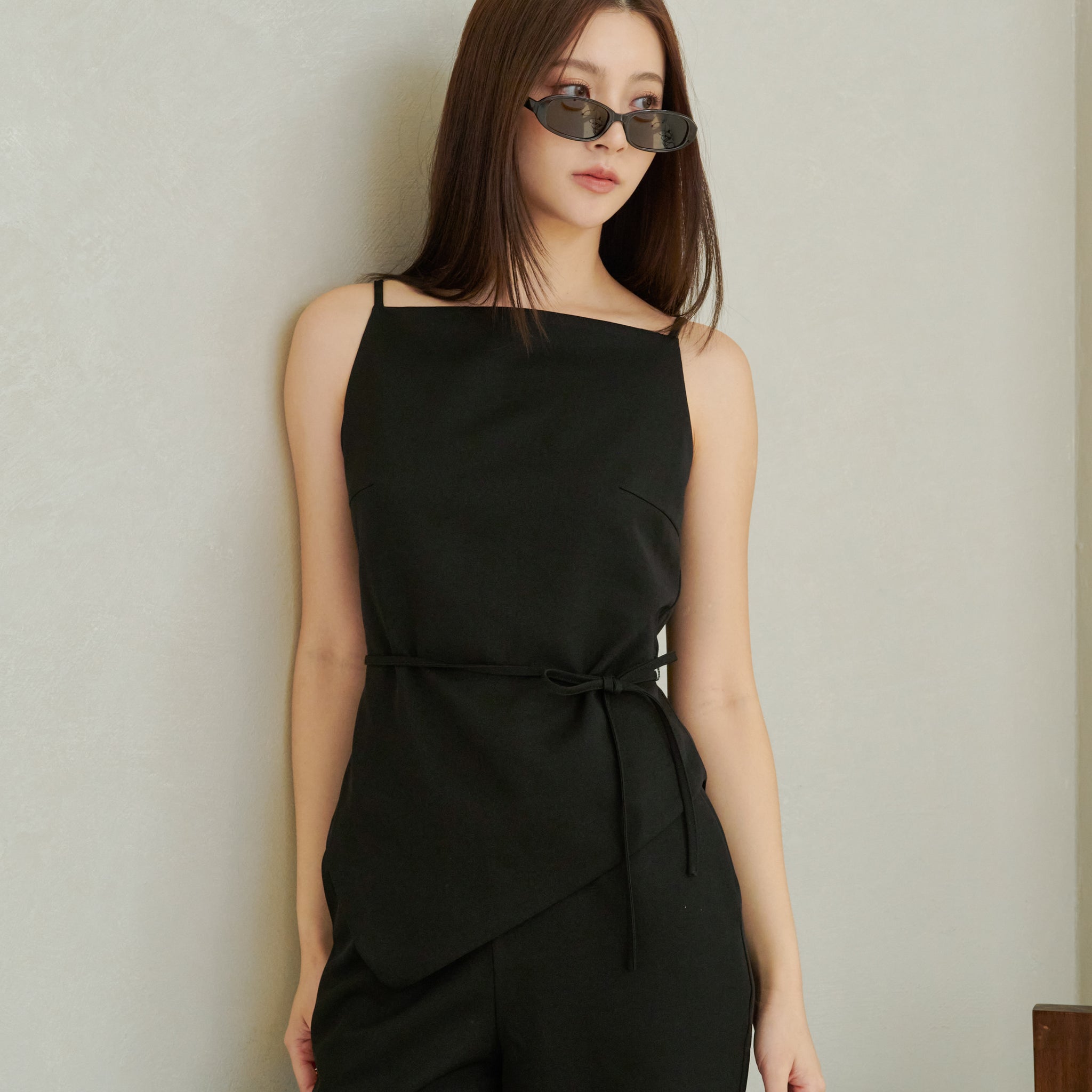 Georgina Asymmetrical Top in Black