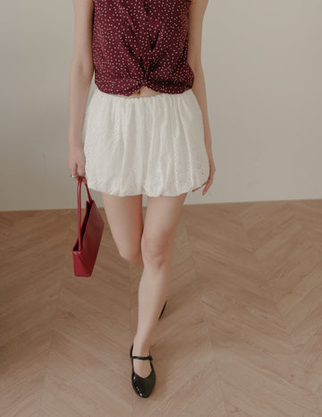 Kristine Bubble Skorts in Eyelet