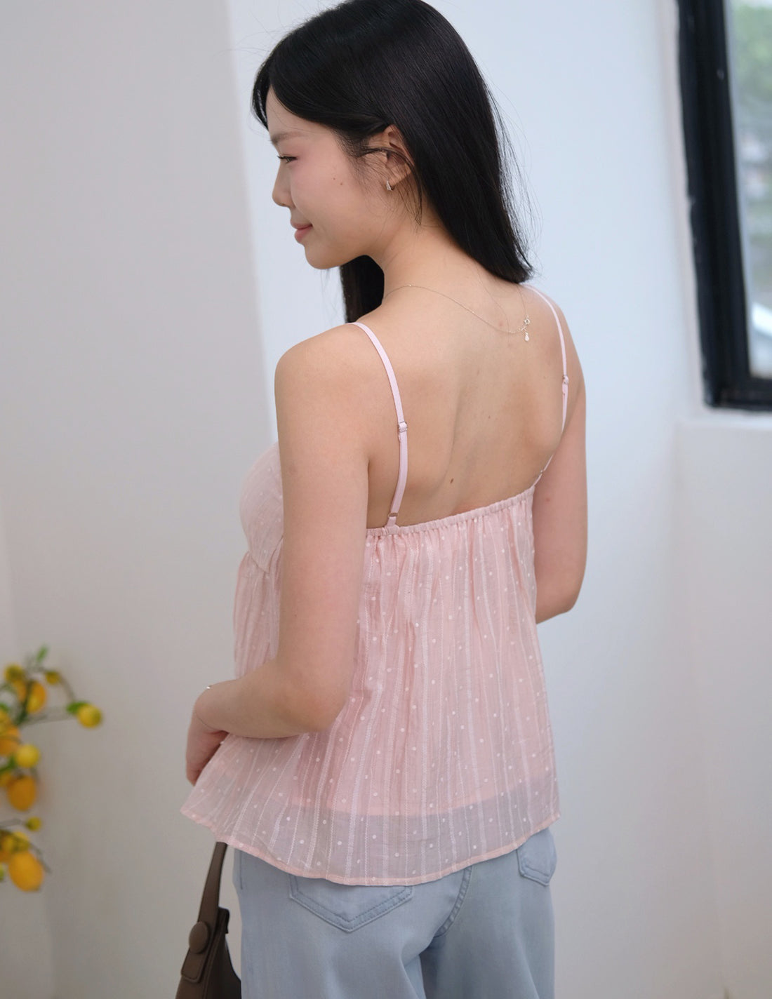 Rita Padded Babydoll Top in Pink