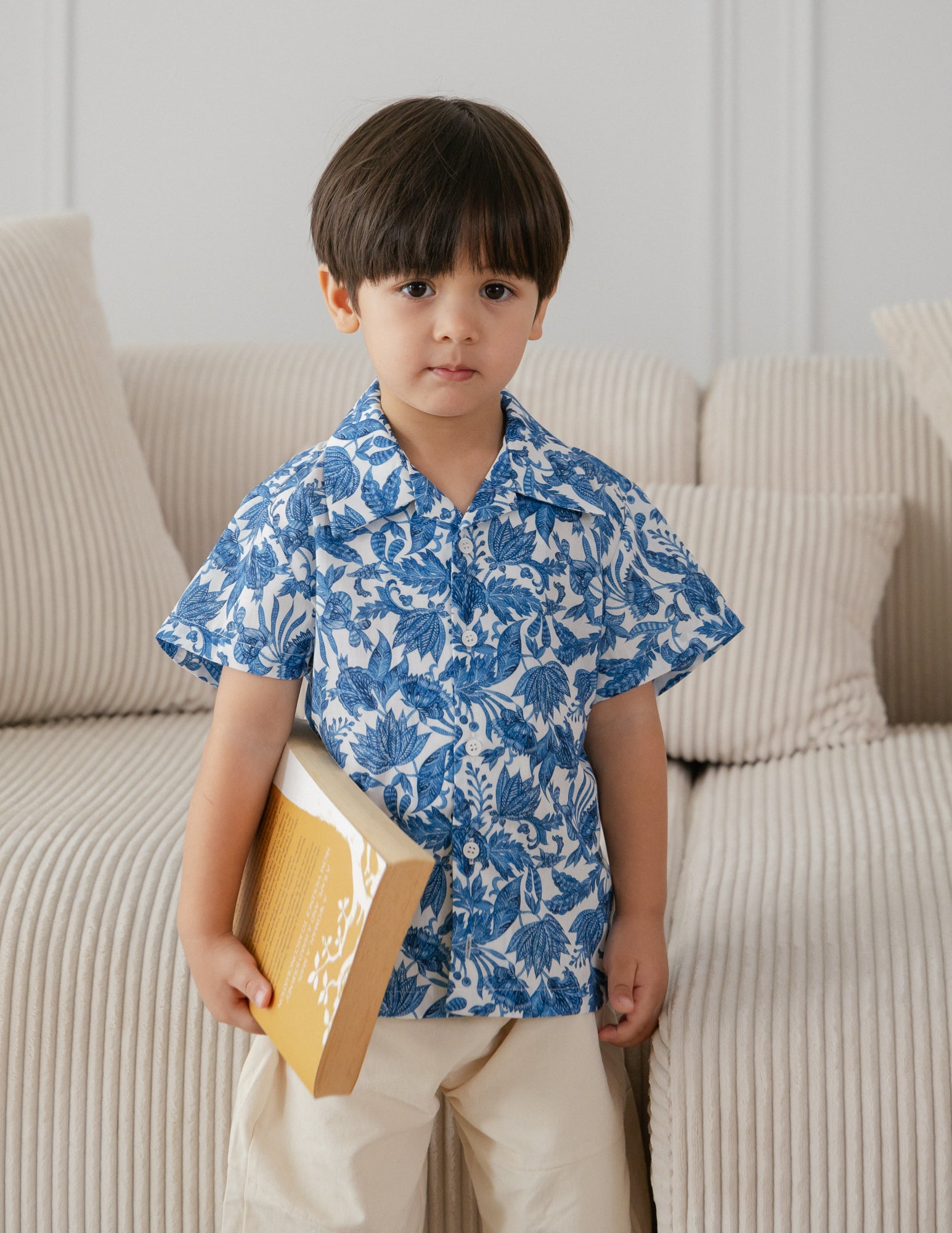 Theo Printed Boy's Shirt in Batik