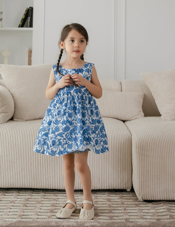 Thea Printed Girl's Dress in Batik