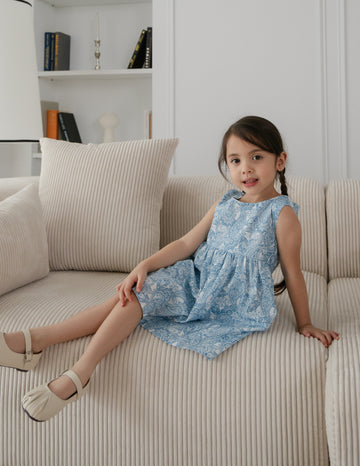 Thea Printed Girl's Dress in Paisley