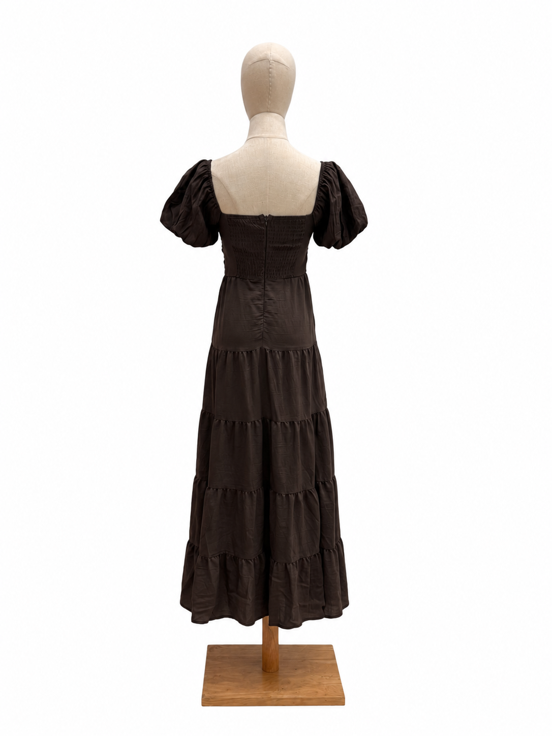*PO* Lynette Padded Maxi Dress in Brown