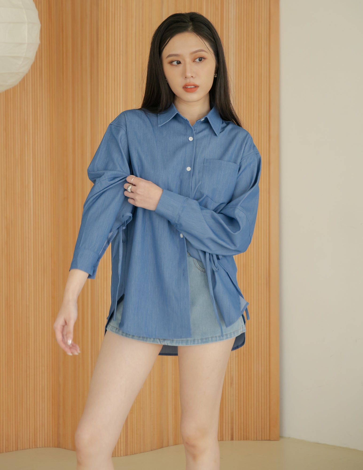 Charlie Oversized Shirt in Denim