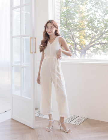 Genevieve Jumpsuit in Cream