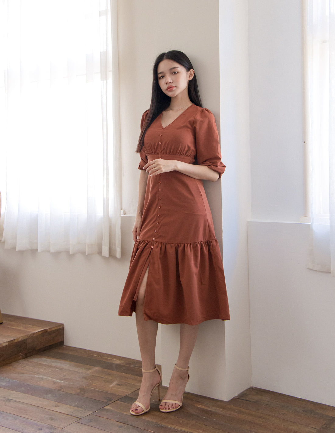 Sienna Dress in Rust